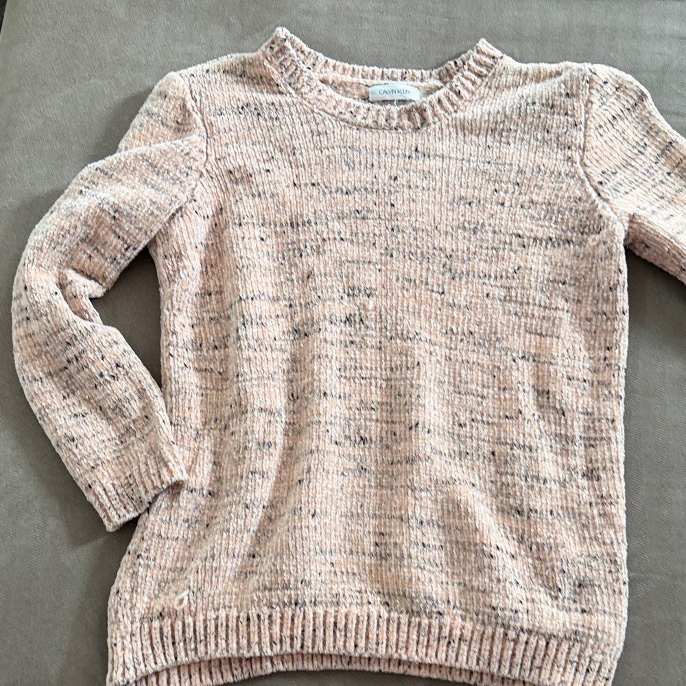 Calvin Klein Speckled Pink Crew Neck Sweater